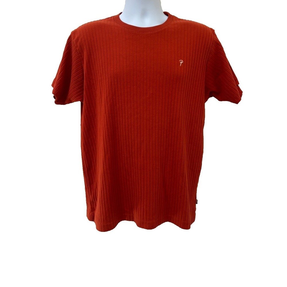 Patta Sweater Mens Medium Rust Ribbed Jumper Crew Minimalist Euro Knit Capsule